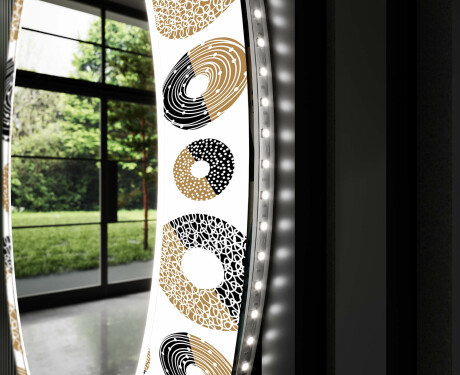 Okruglo Ukrasno Zrcalo S LED Pozadinskim Osvjetljenjem Za Dnevnu Sobu - Donuts #11