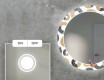 Okruglo Ukrasno Zrcalo S LED Pozadinskim Osvjetljenjem Za Dnevnu Sobu - Donuts #4