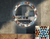 Okruglo Ukrasno Zrcalo S LED Pozadinskim Osvjetljenjem Za Dnevnu Sobu - Color Triangles #1