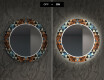 Okruglo Ukrasno Zrcalo S LED Pozadinskim Osvjetljenjem Za Dnevnu Sobu - Color Triangles #7