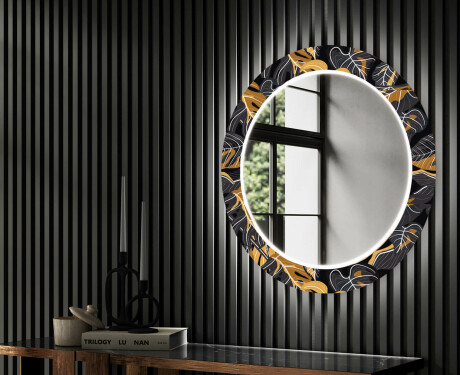 Okruglo Ukrasno Zrcalo S LED Pozadinskim Osvjetljenjem Za Predvorje - Autumn Jungle #2