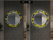 Okruglo Ukrasno Zrcalo S LED Pozadinskim Osvjetljenjem Za Predvorje - Gold Jungle #7