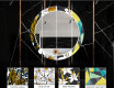 Ukrasno Zrcalo S LED Osvjetljenjem Za Blagovaonicu - Black and white mosaic #6