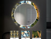 Okruglo Ukrasno Zrcalo S LED Pozadinskim Osvjetljenjem Za Predvorje - Ancient Pattern #6