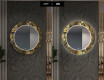 Okruglo Ukrasno Zrcalo S LED Pozadinskim Osvjetljenjem Za Predvorje - Ancient Pattern #7