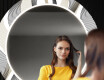 Okruglo Ukrasno Zrcalo S LED Pozadinskim Osvjetljenjem Za Predvorje - Waves #12