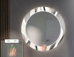 Okruglo Ukrasno Zrcalo S LED Pozadinskim Osvjetljenjem Za Predvorje - Waves #5