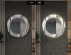 Okruglo Ukrasno Zrcalo S LED Pozadinskim Osvjetljenjem Za Predvorje - Waves #7