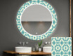 Okruglo Ukrasno Zrcalo S LED Osvjetljenjem Za Kupaonicu - Abstract Seamless #1