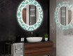 Okruglo Ukrasno Zrcalo S LED Osvjetljenjem Za Kupaonicu - Abstract Seamless #2