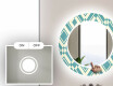 Okruglo Ukrasno Zrcalo S LED Osvjetljenjem Za Kupaonicu - Abstract Seamless #4