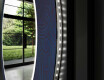 Okruglo Ukrasno Zrcalo S LED Osvjetljenjem Za Kupaonicu - Blue Drawing #11