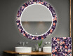 Okruglo Ukrasno Zrcalo S LED Osvjetljenjem Za Kupaonicu - Elegant Flowers