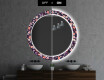 Okruglo Ukrasno Zrcalo S LED Osvjetljenjem Za Kupaonicu - Elegant Flowers #7