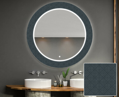 Okruglo Ukrasno Zrcalo S LED Osvjetljenjem Za Kupaonicu - Elegant #1