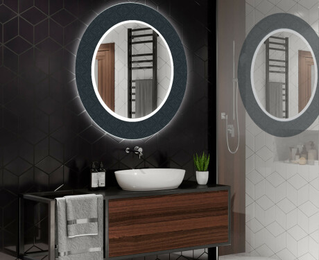 Okruglo Ukrasno Zrcalo S LED Osvjetljenjem Za Kupaonicu - Elegant #2