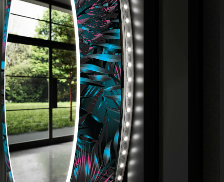 Okruglo Ukrasno Zrcalo S LED Osvjetljenjem Za Kupaonicu - Fluo Tropic #11