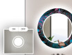 Okruglo Ukrasno Zrcalo S LED Osvjetljenjem Za Kupaonicu - Fluo Tropic #4