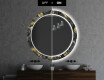 Okruglo Ukrasno Zrcalo S LED Osvjetljenjem Za Kupaonicu - Goldy Palm #7