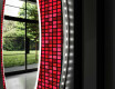 Okruglo Ukrasno Zrcalo S LED Osvjetljenjem Za Kupaonicu - Red Mosaic #11