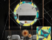 Ukrasno Zrcalo S LED Osvjetljenjem Za Blagovaonicu - Abstract Geometric #1