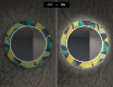 Ukrasno Zrcalo S LED Osvjetljenjem Za Blagovaonicu - Abstract Geometric #7