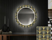 Okruglo Ukrasno Zrcalo S LED Pozadinskim Osvjetljenjem Za Predvorje - Art Deco #1