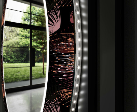 Okruglo Ukrasno Zrcalo S LED Pozadinskim Osvjetljenjem Za Dnevnu Sobu - Dandelion #11