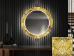 Okruglo Ukrasno Zrcalo S LED Pozadinskim Osvjetljenjem Za Predvorje - Gold Triangles #1