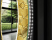 Okruglo Ukrasno Zrcalo S LED Pozadinskim Osvjetljenjem Za Predvorje - Gold Triangles #11