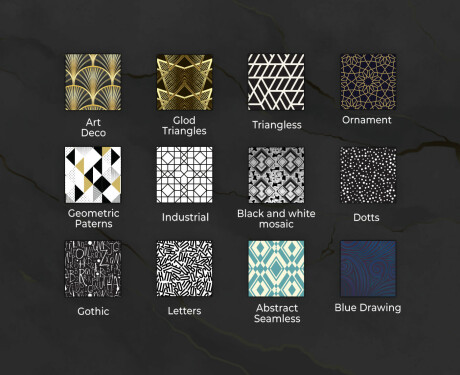 Ukrasno Zrcalo S LED Osvjetljenjem Za Blagovaonicu - Geometric Patterns #10