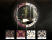 Okruglo Ukrasno Zrcalo S LED Pozadinskim Osvjetljenjem Za Dnevnu Sobu - Gold Mandala #6