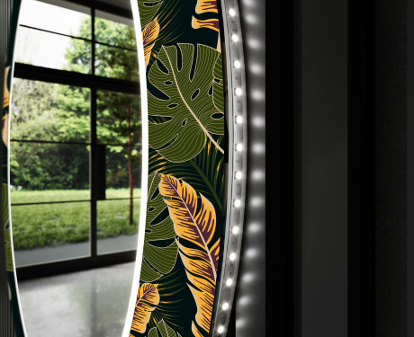 Okruglo Ukrasno Zrcalo S LED Pozadinskim Osvjetljenjem Za Predvorje - Botanical Flowers #11