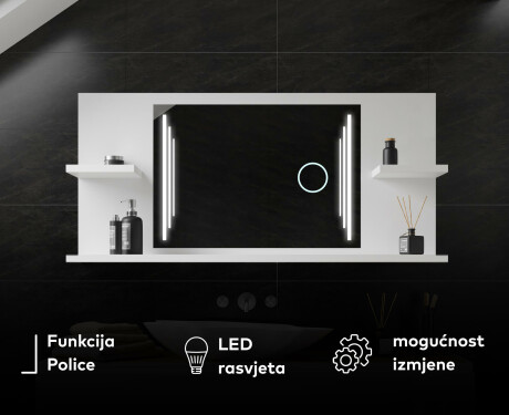 Ogledalo S Rasvjetom I Policama LED L27 #7