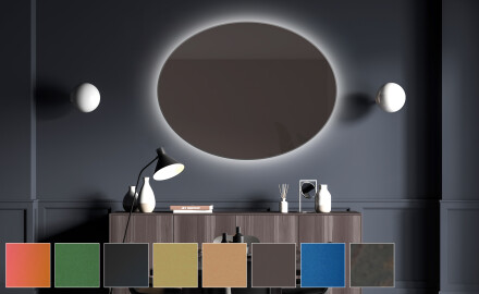 Ovalna zidna dekorativna ogledala u boji L178