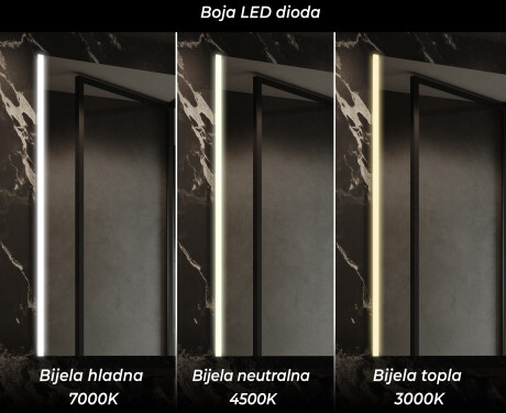 Ogledalo s rasvjetom LED i kućištem - Superlight #7