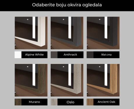 Ogledalo s LED rasvjetom i okvirom FrameLine L11 #2