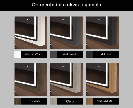 Ogledalo s LED rasvjetom i okvirom FrameLine L49 #2