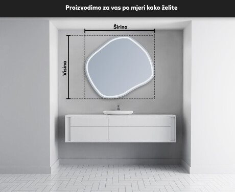 Zidno dekorativna ogledala sa svjetlom LED R223 #4