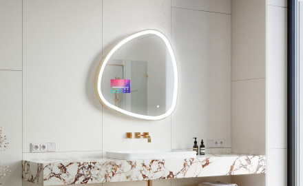 Nepravilan Ogledalo Sa LED Rasvjetom SMART J222 Google