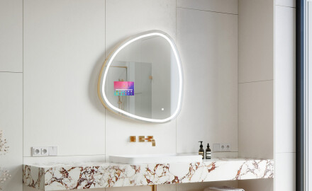 Nepravilan Ogledalo Sa LED Rasvjetom SMART J223 Google