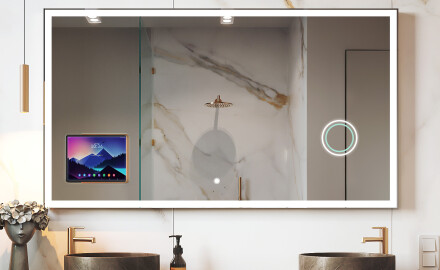 Pametno LED ogledalo za kupaonicu s okvirom Displine Apple L01