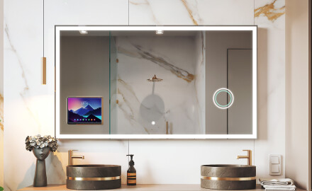 Pametno LED ogledalo za kupaonicu s okvirom Displine Apple L01