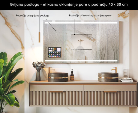 Pametno LED kupaonsko ogledalo s Displine okvirom - Apple L09 #7