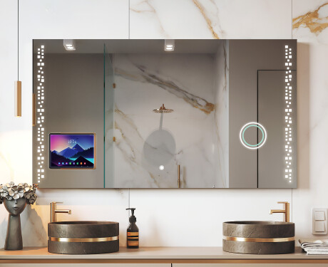 Moderno LED Ogledalo s iPad Displine L38 okvirom