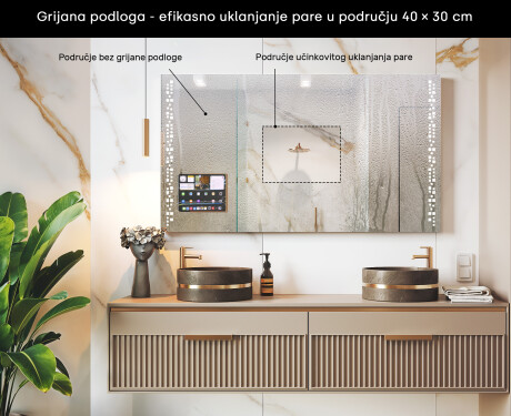 Moderno LED Ogledalo s iPad Displine L38 okvirom #7