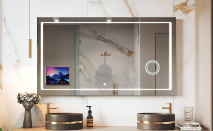Pametno LED ogledalo za kupaonicu s okvirom Displine Apple L61