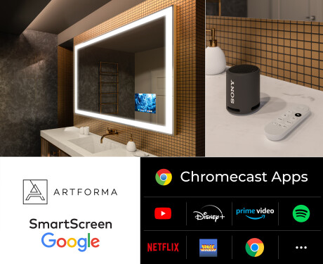 SMART Ogledalo s LED rasvjetom L01 Serija Google #4