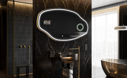 Nepravilan Ogledalo Sa LED Rasvjetom SMART O223 Google