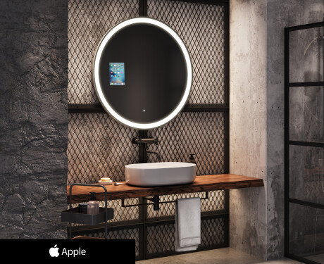 Okruglo Ogledalo s LED rasvjetom SMART L76 Apple #1